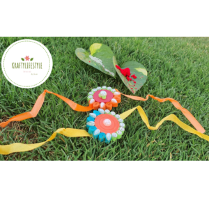 Quilled Flower Rakhi with Pearls