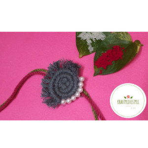 Grey Circular Rakhi