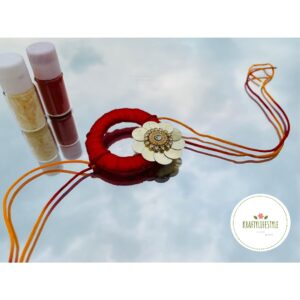 Red Circular Rakhi