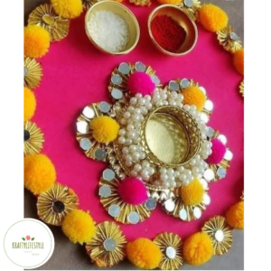 Pom Pom & Mirror Pooja Thali