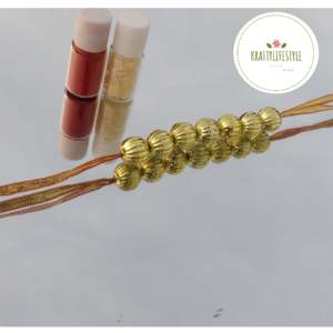 Golden Beads Rakhi