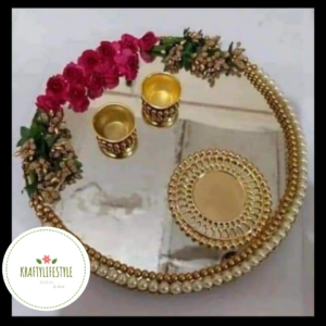 Mirror pooja thali