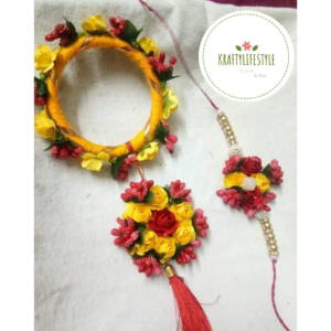 Yellow Rakhi Set