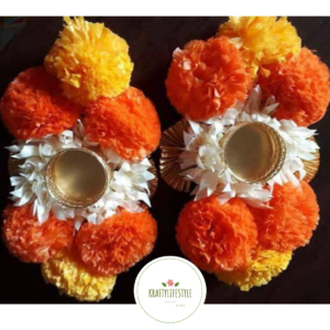 Artificial Marigold Diya