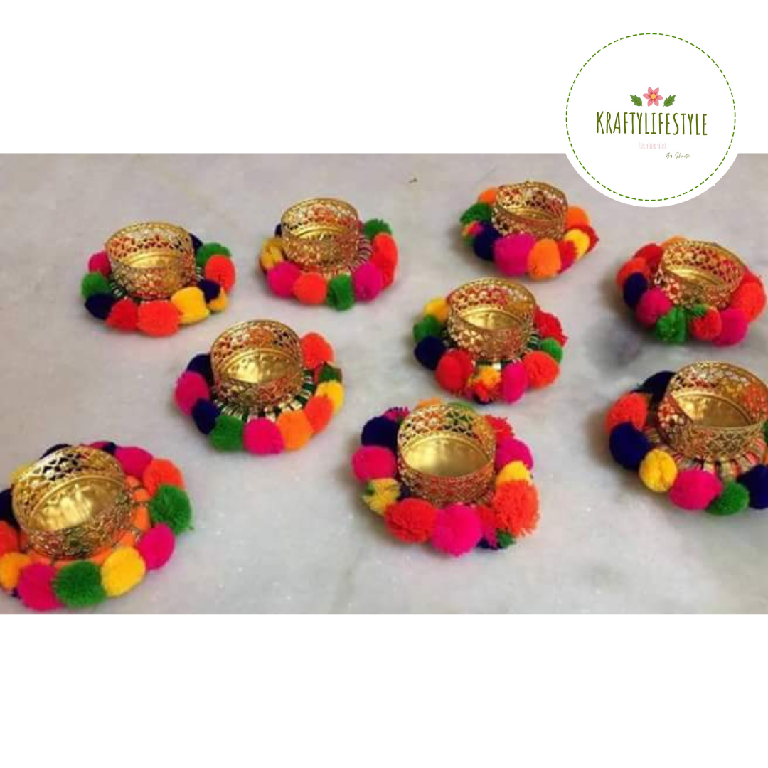 Round Pom Pom Fish Hook Earrings, Size: Free Size at Rs 50/pair in Mumbai