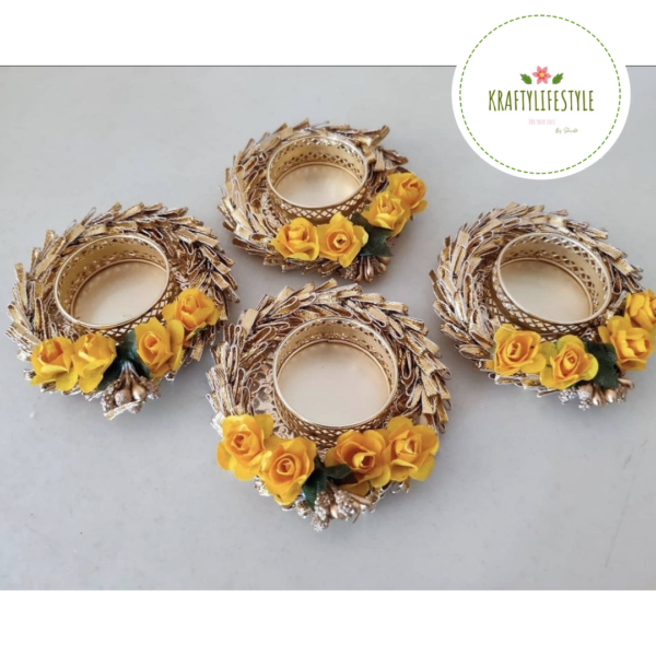 Gota Bangle with flower diya