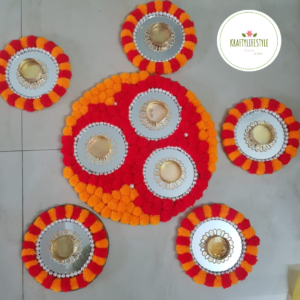 Pom Pom Circular Rangoli