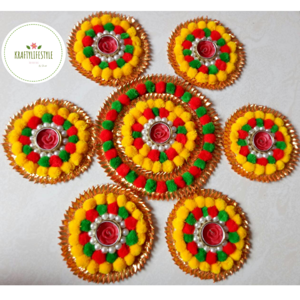 POM POM Rangoli set