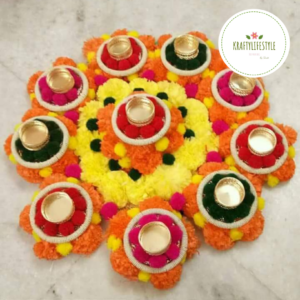 Elegant Marigold Rangoli