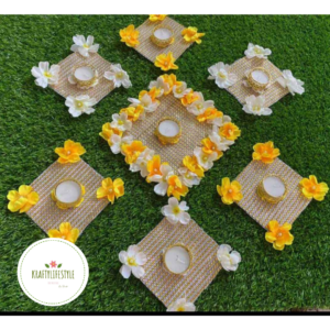 Jute with Flowers Rangoli