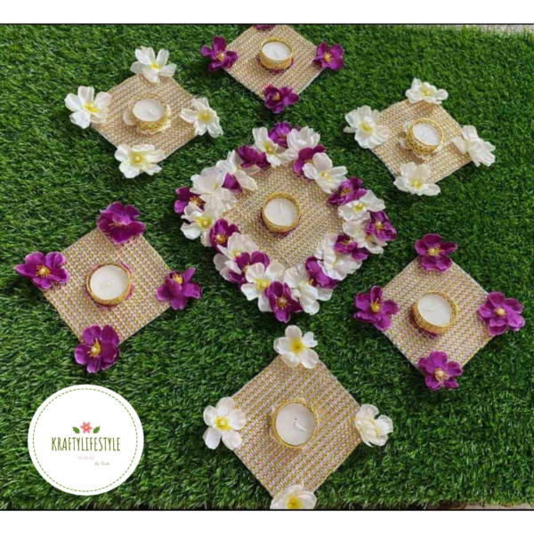 Jute with Flowers Rangoli - Image 2