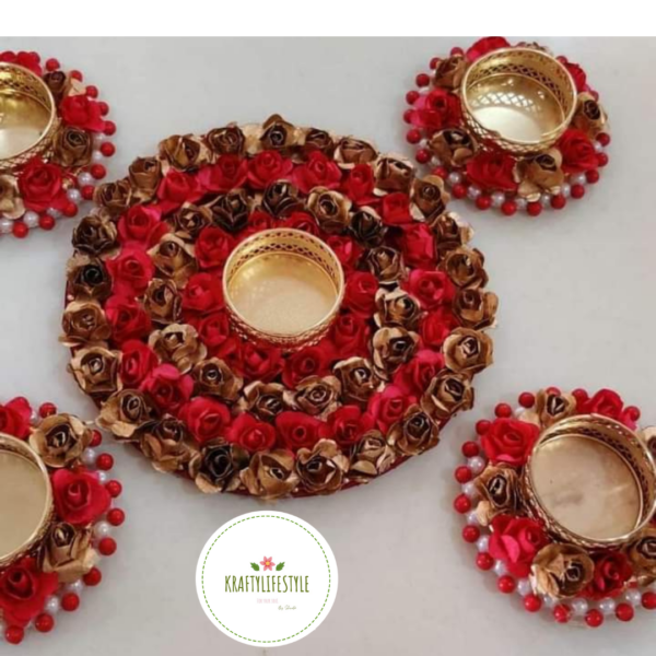 Paper Flower & Bangle Rangoli