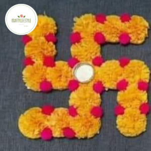 Swastik Marigold Rangoli