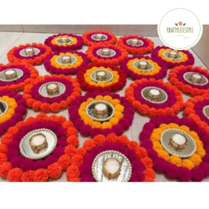 Circular Pom Pom Rangoli