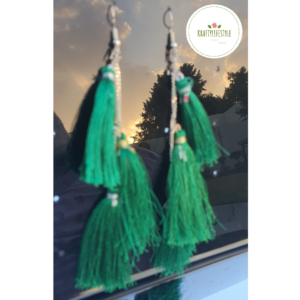 Green Tassel Earring