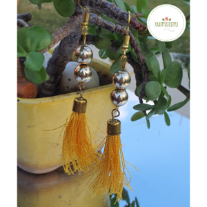 Yellow Tassel Earring