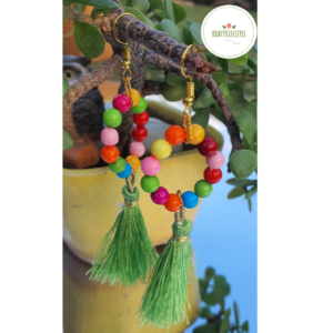 Multicolored Tassel Earring