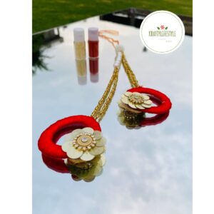 Red Circular Lumba Rakhi