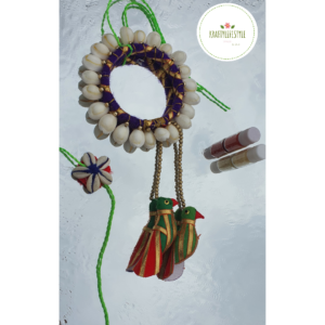 Seashell Parrot Rakhi set