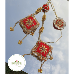 Pillow & Gota Rakhi Set