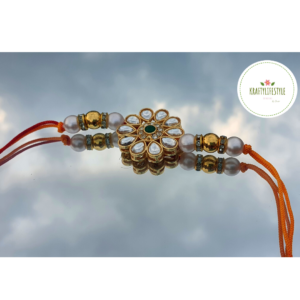 Kundan Flower Rakhi