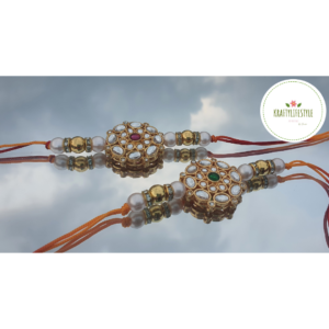 Floral Kundan Rakhi