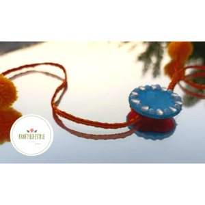 Round Blue Rakhi