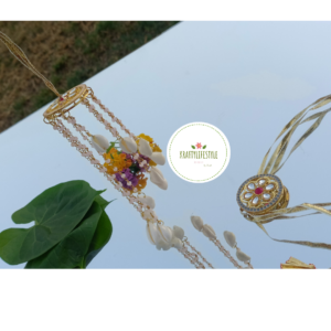 Seashell Rakhi Set with Stone