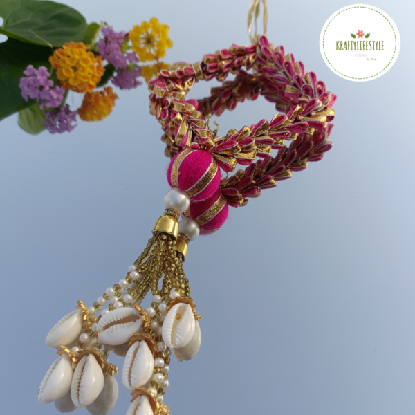 Pink Tassel Lumba Rakhi - Image 4