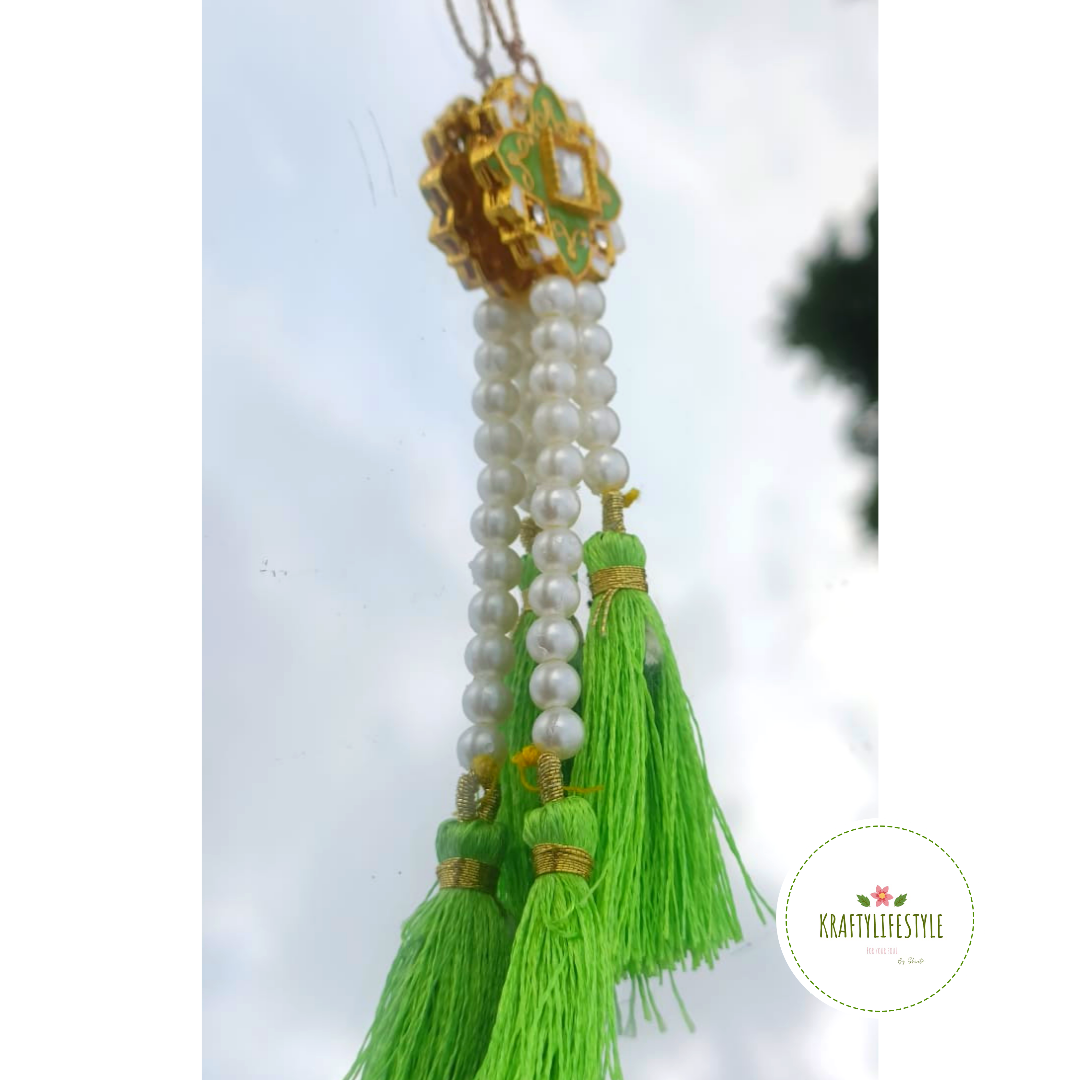 Green Tassel Lumba Rakhi