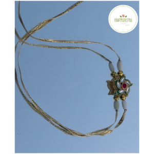 Small Flower Kundan Rakhi